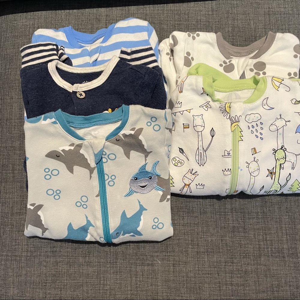 Bundle of 5 One-Piece Pyjamas for 6 Months